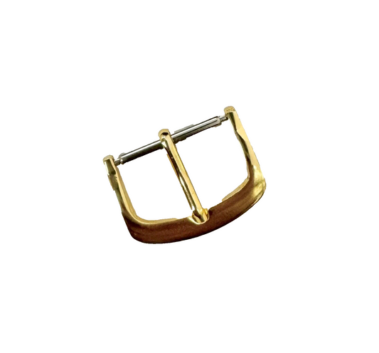 18MM WATCH BUCKLE  FOR Leather & Rubber WATCH BAND STRAP SHINY GOLD (10 pieces)