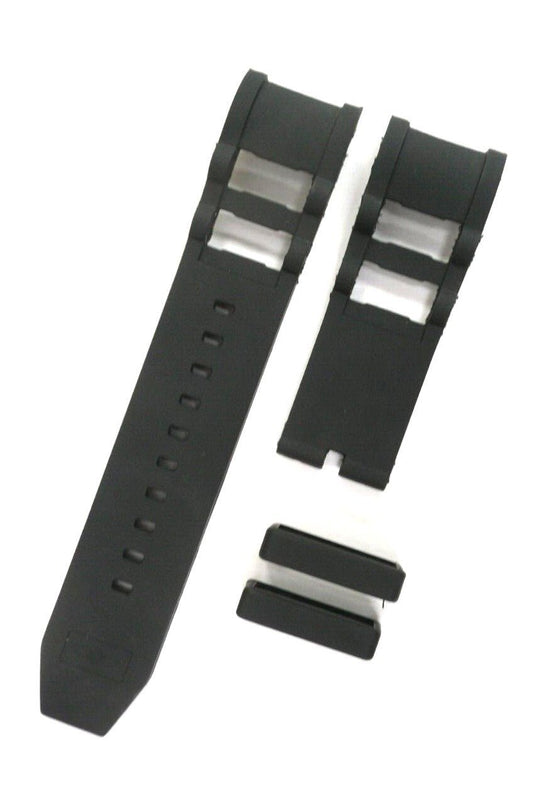 Black Curved Silicone Rubber Watch Strap For Invicta Russian Diver of Size 26mm - Universal Jewelers & Watch Tools Inc.