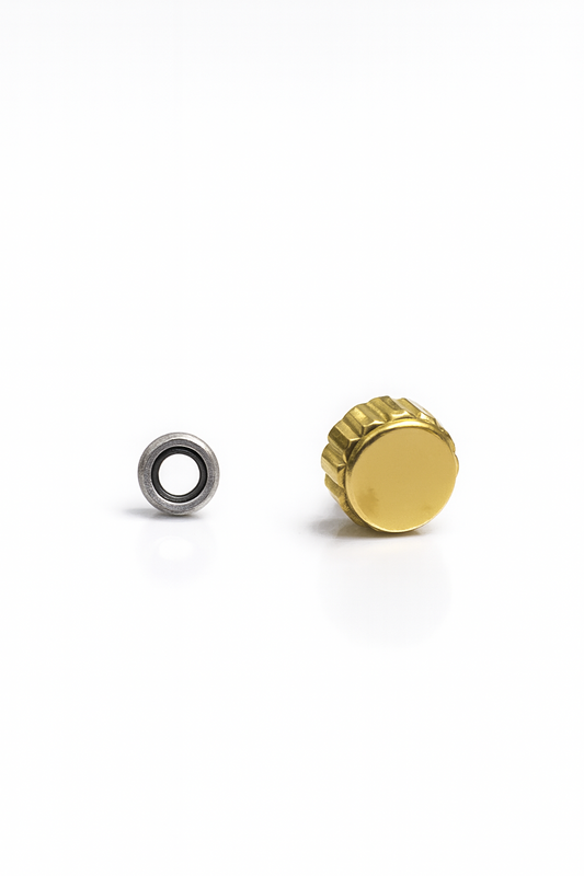 Gold Screw Crown | 5mm - Universal Fit | Luxury Watch Repair Part