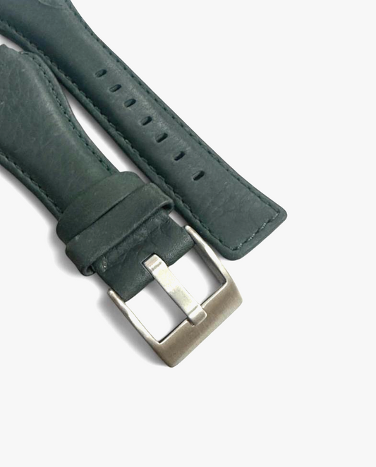 Green Color Bell Ross Crazy Horse Genuine Leather Watch Band Straps Men' 18mm