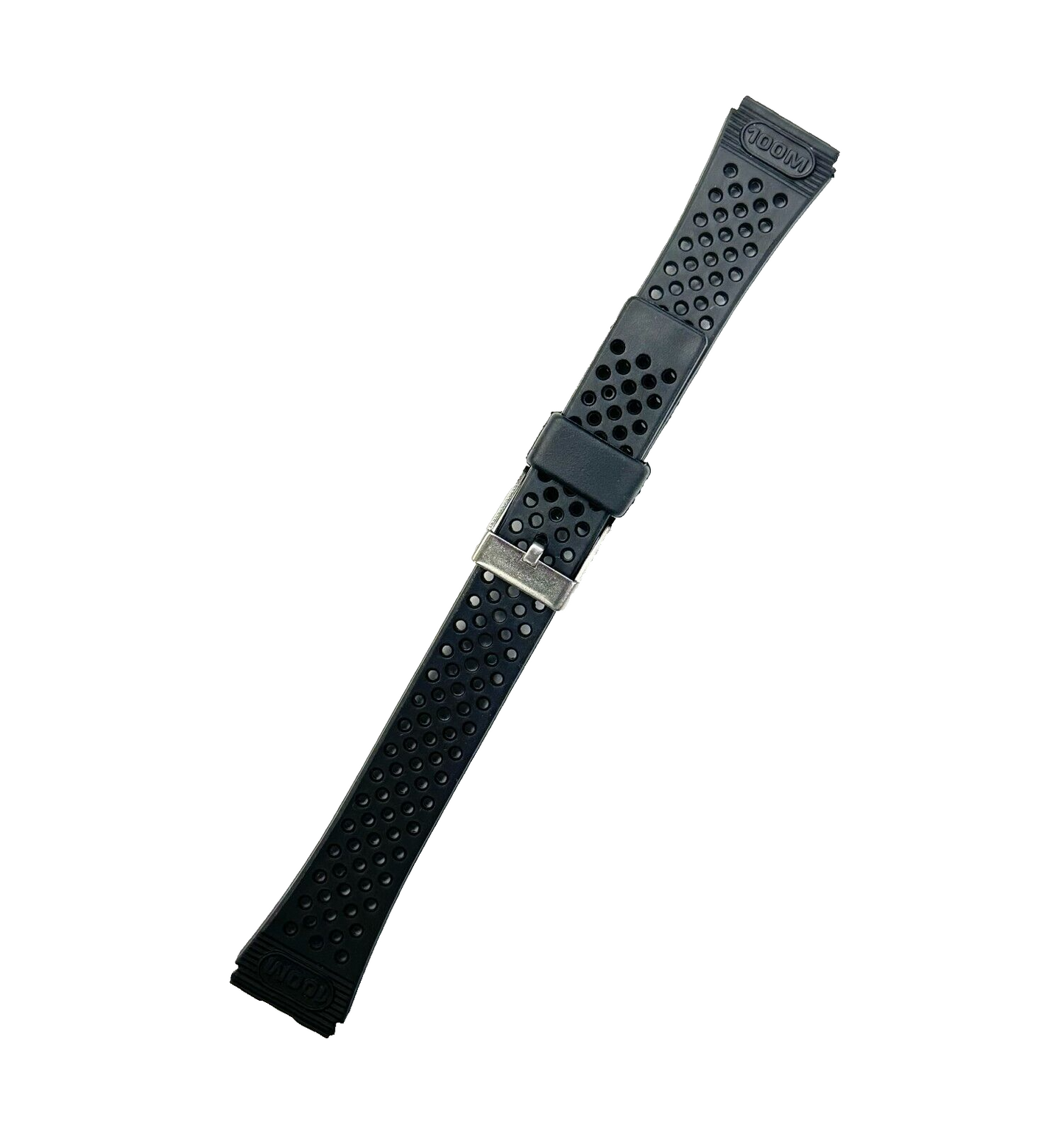 15MM PLASTIC BLACK WATCH STRAP FOR LADIES, WATER RESIST
