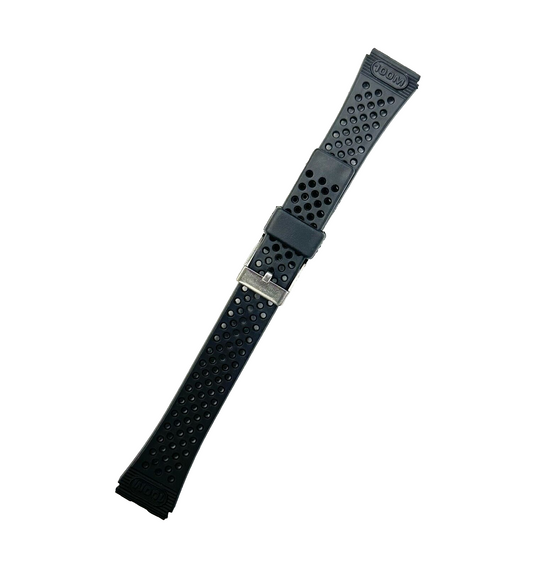 15MM PLASTIC BLACK WATCH STRAP FOR LADIES, WATER RESIST