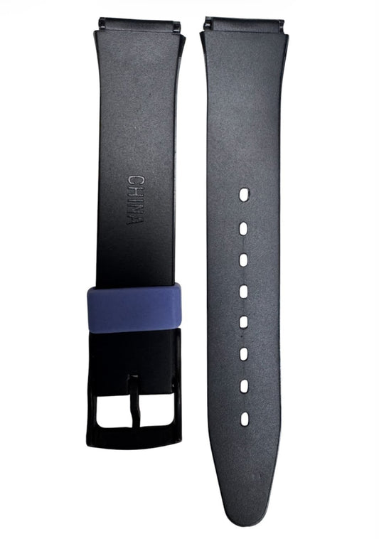 18MM PVC PLASTIC WATCH BAND PAW PRINT DESIGN BLACK & BLUE COLOR