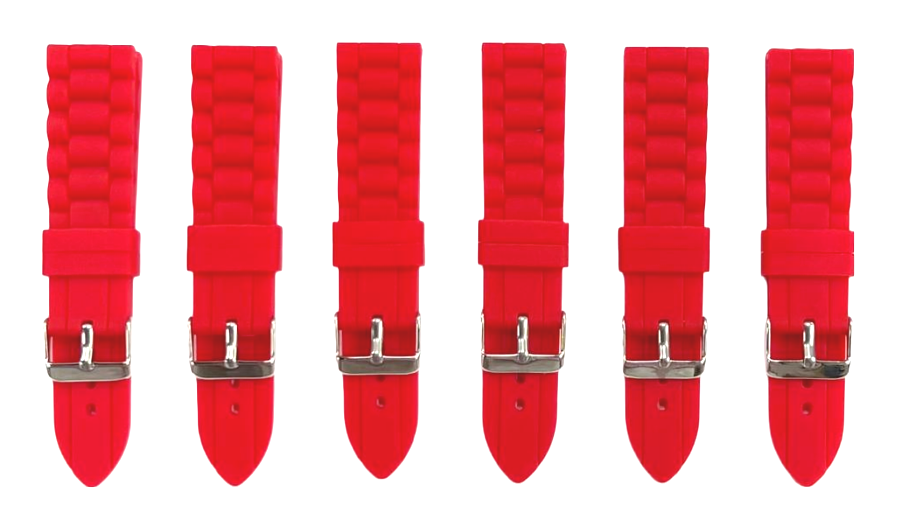 Premium Quality Soft Silicone Rubber Textured Sport Watch Band 22mm-24mm
