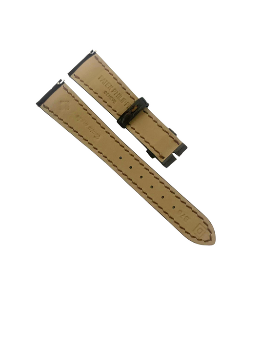 Genuine Patek Philippe Dark Brown Leather Watch Band- 22mm x 16mm