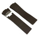 12x25x20 mm Brown Rubber Watch Band for ULYSSE NARDIN Watches with metal pcs
