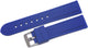 18MM Blue color Silicone watch band silver buckle with spring bars