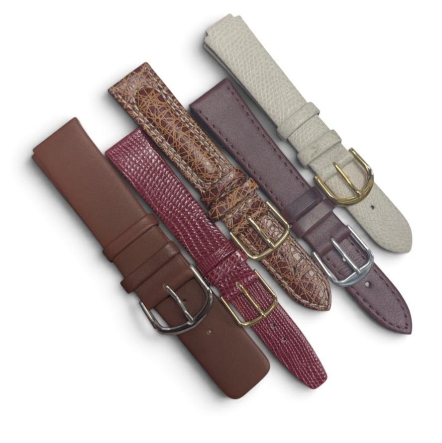 LIMITED LOT OF 10 WATCH LEATHER BANDS MIX SIZE STYLE AND COLORS 16-20mm