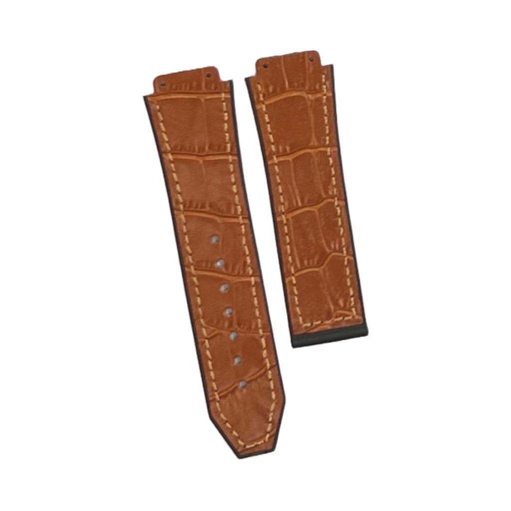 19X22MM MULTICOLORS WATCH BANDS ALLIGATOR GRAIN LEATHER RUBBER FITS FOR HUBLOT - Universal Jewelers & Watch Tools Inc.