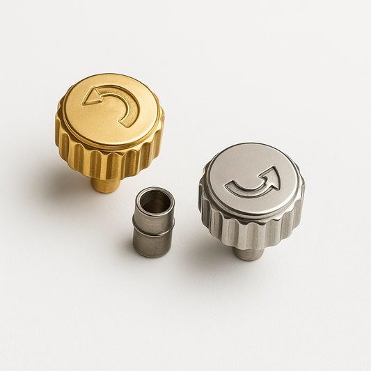 6.4mm Stainless Steel Replacement Crown with Tube for MOVADO 14141194