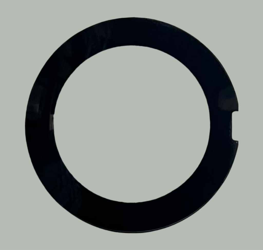 Mineral Crystals Rado Double Dome Black Trim (40.6×3.0×1.0)mm