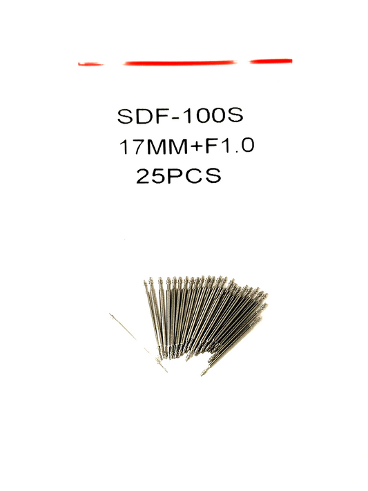 25pcs Stainless Steel Watch Band Spring Bars Strap Link Pin 17mm Thickness 1.0mm