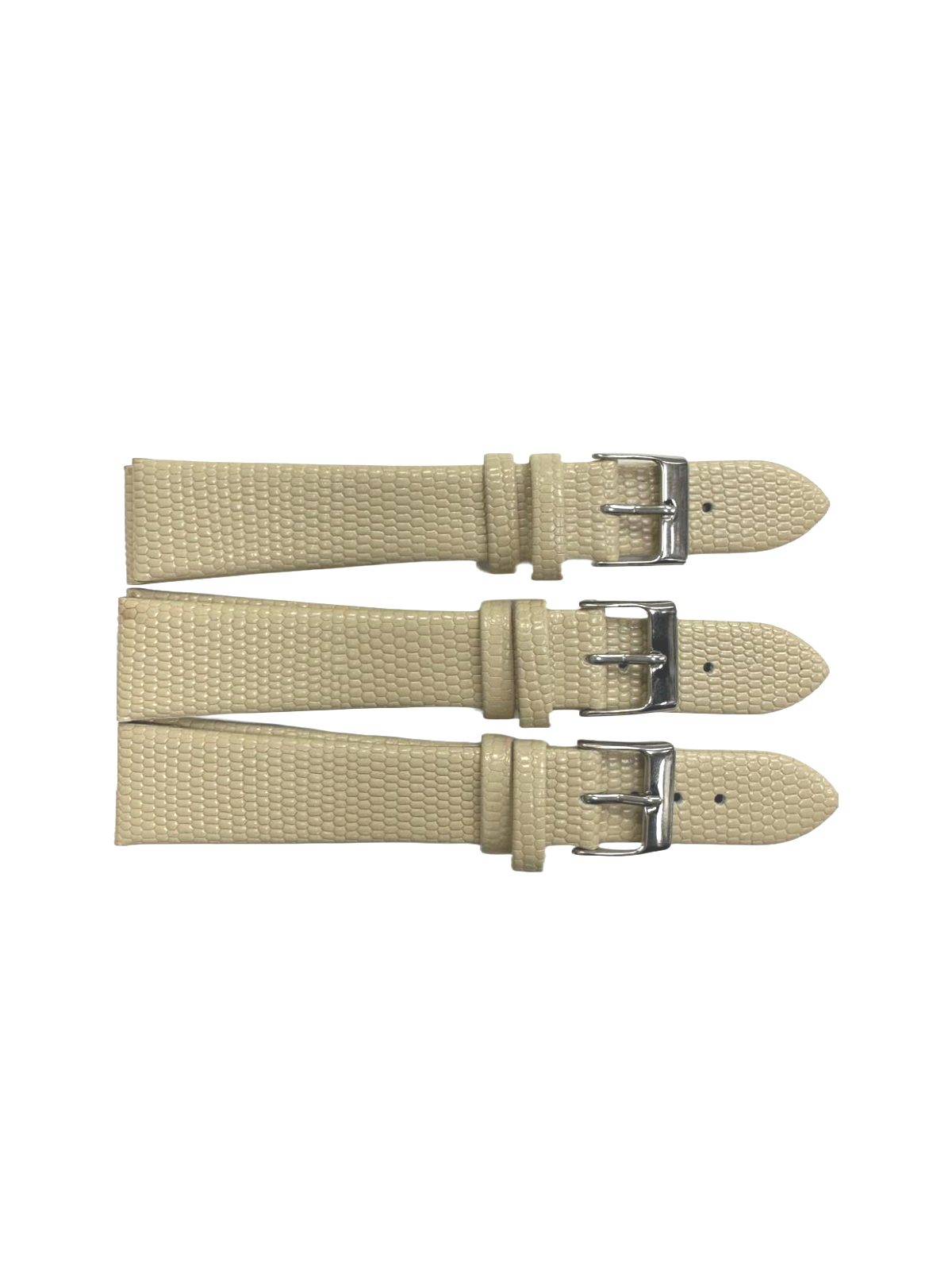 SET OF 3 Quality WATCH BAND GENUINE LEATHER LIZARD GRAIN SIZES 12MM-22MM