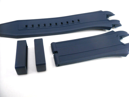 CURVED END SILICONE WATCH BAND BLUE COLOR STRAP 26 mm invicta - Universal Jewelers & Watch Tools Inc.