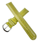 18 MM Plain Grain Padded Red Genuine Leather Watch Band with easy pin