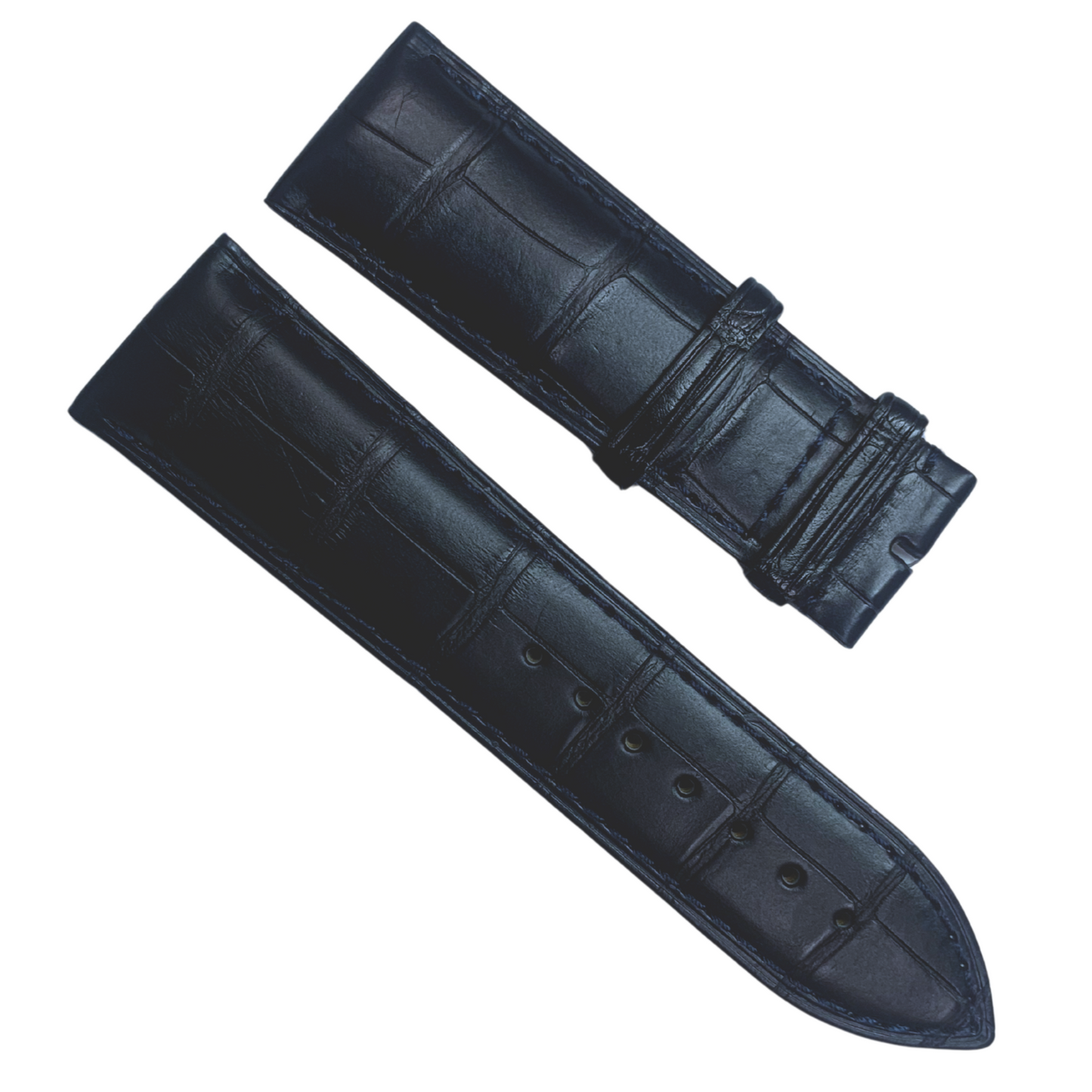 Luxury Genuine Alligator Leather Blue Leather Watch Band Strap – Multiple Sizes