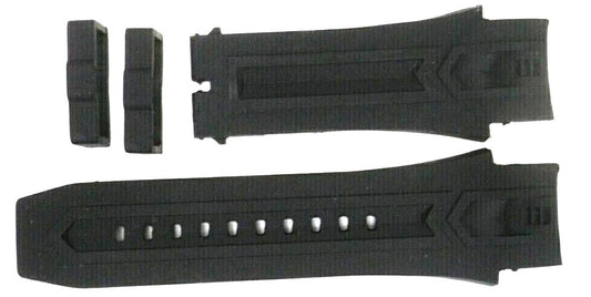 CURVED END SILICONE RUBBER WATCH BAND FOR INVICTA WATCHES BLACK OF SIZE 26MM - Universal Jewelers & Watch Tools Inc.