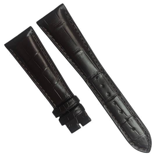 Luxury Genuine Alligator Leather Brown Leather Watch Band Strap – Multiple Sizes