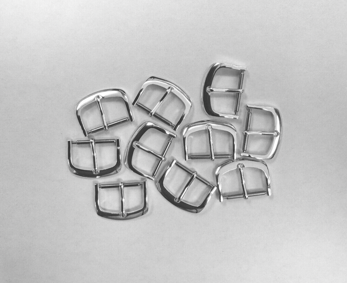 18MM WATCH BUCKLE  FOR WATCH BAND STRAP SHINY Silver ( 10 pcs in a bag)