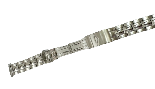 16MM Special Oyster Silver Tone Metal Band with Fold Clasp