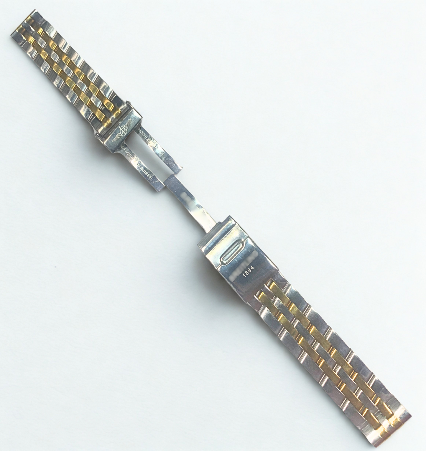 Breitling Callistino Two-Tone Metal Watch Band – 18mm & 24mm | Straight End Link