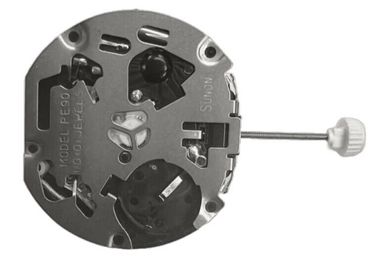 Sunon Chinese Multi Function Watch Movement PE90-08 3H and 3EYES Date At 6:00