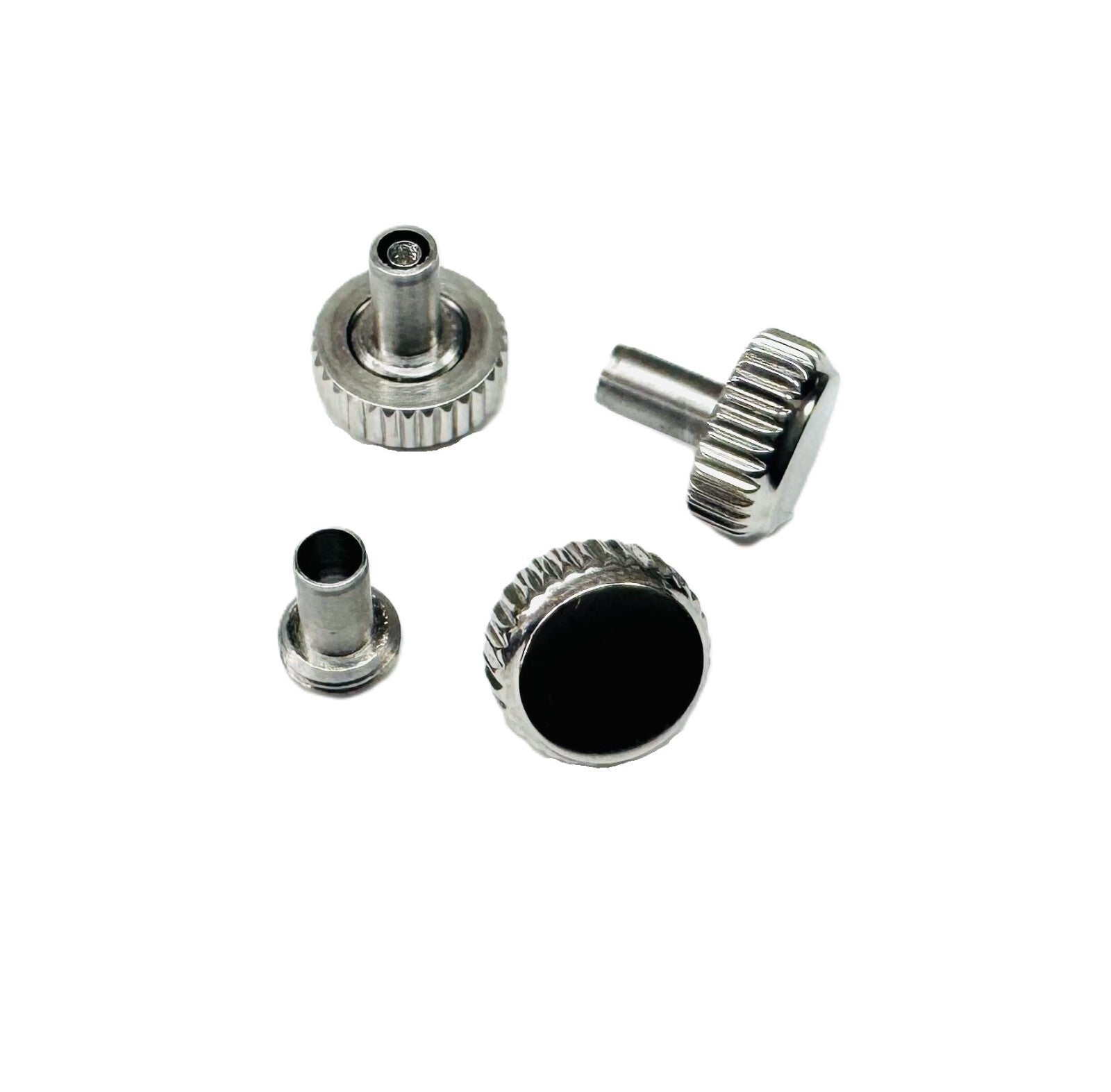 6.8x7 mm Stainless Steel Crown with Tube for INVICTA Watches, 4 Popular Colors