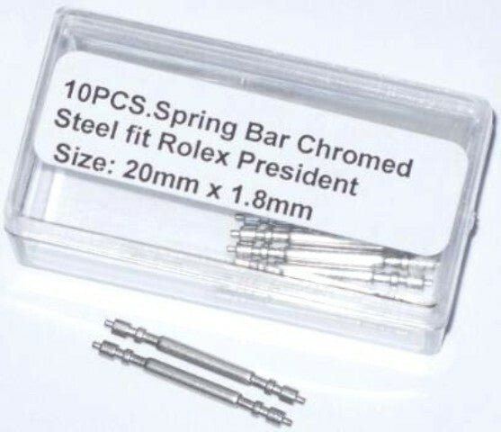 10Pcs. Spring Bars fit ROLEX President 18038, 18238 20mm - Universal Jewelers & Watch Tools Inc.