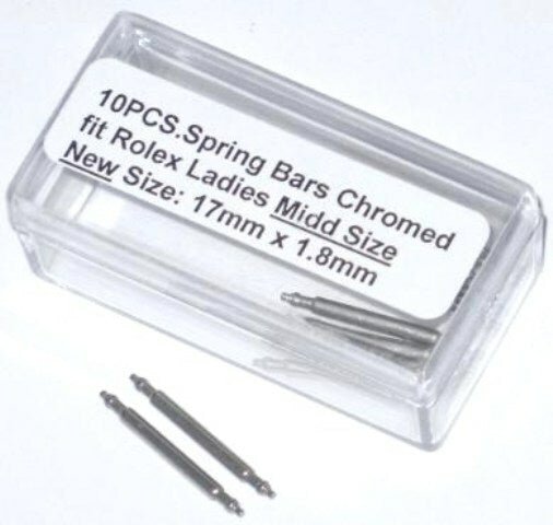 10 Spring Bars ROLEX Midd Size New Length 17mm, Thick 1.8mm Part - Universal Jewelers & Watch Tools Inc.