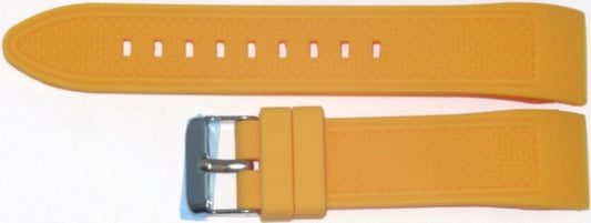 22MM Curve Yellow Silicone Watch Band Replacement fit Tag Heuer, Lot of 6 Bands