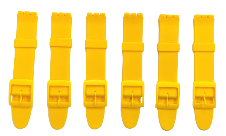 Swatch Replacement Plastic PVC Watch Band Flat without Pins 17mm