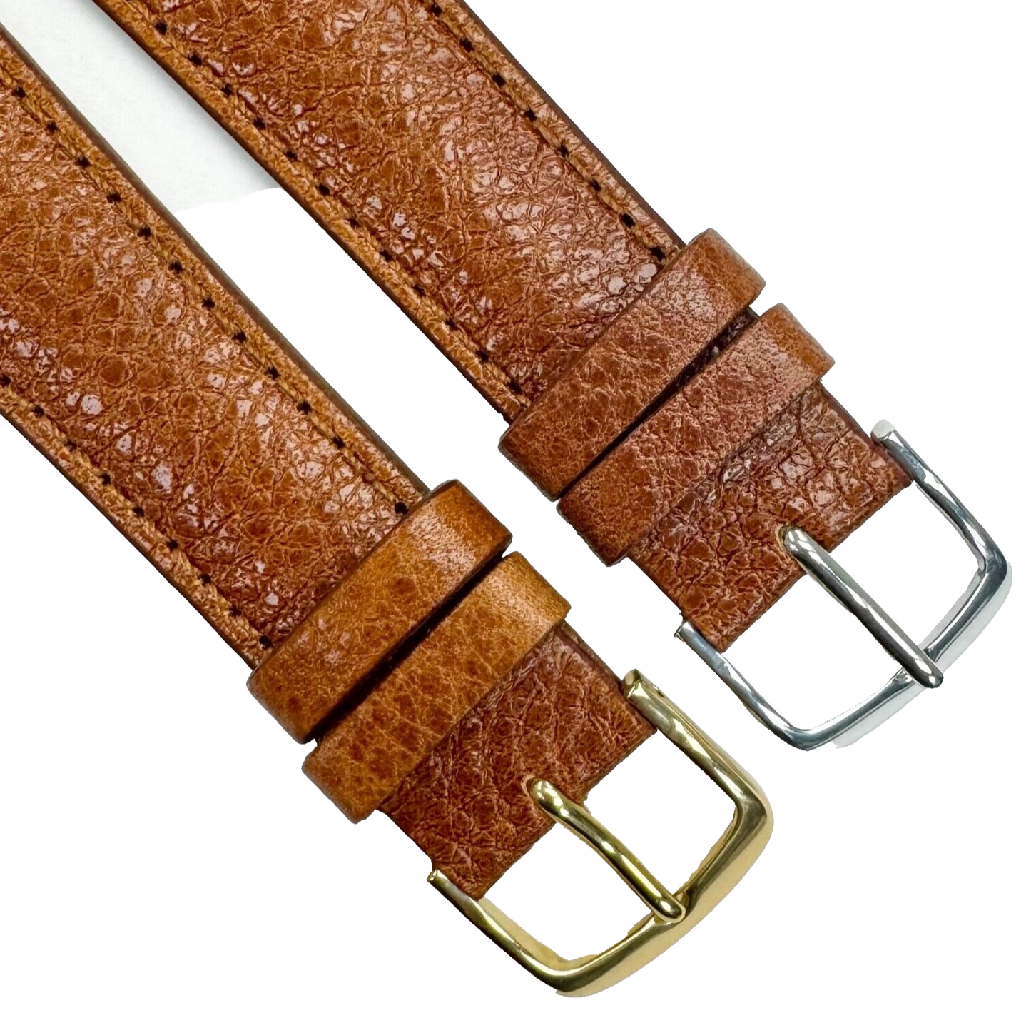 20MM Light Brown Genuine Leather Watch Band