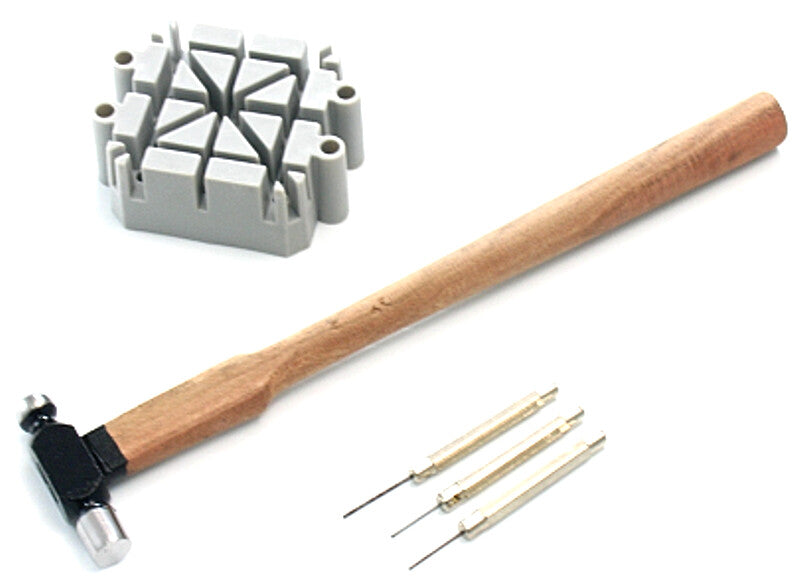 Watch Band Link Remover Kit with Hammer ,3 Pin Pushers Watchmaker Repair Tool