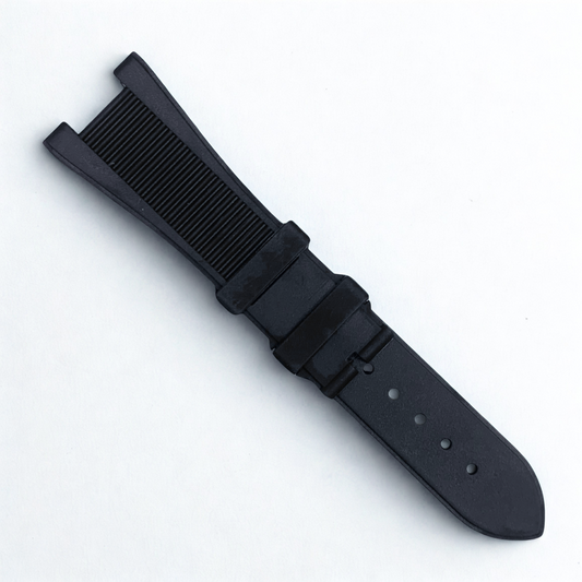 High Quality Rubber Watch Strap Black Color fit to PATEK PHILLIPE 25x18mm