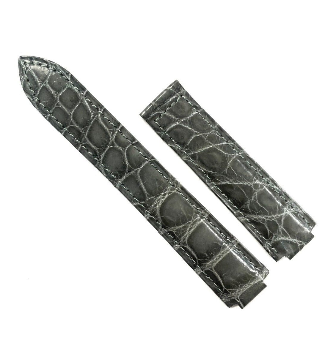 GENUINE ALLIGATOR WATCH BAND FOR CARTIER BLUE BALLOON 20MM TOP QUALITY