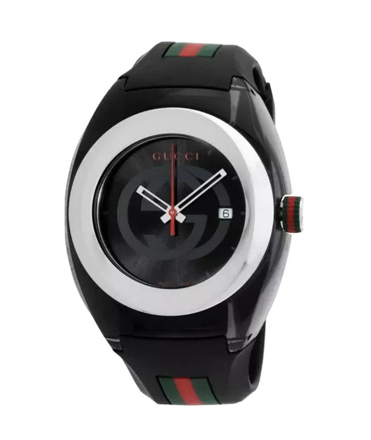 Shop GUCCI SYNC YA137101 Men’s Watch – All Black Dial and Strap, Quartz