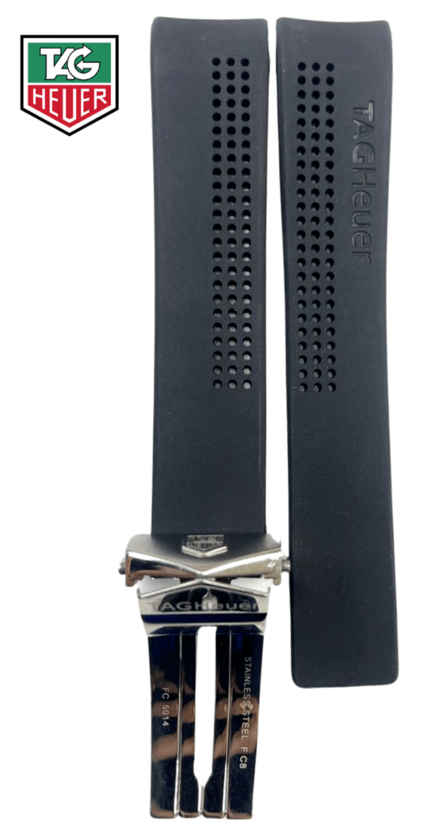 Tag Heuer Replacement Watch Band 22mm RUBBER STRAP WITH BUCKLE - Universal Jewelers & Watch Tools Inc.