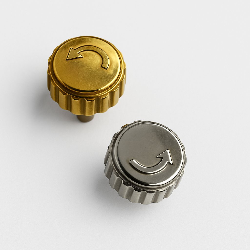 6.4mm Stainless Steel Replacement Crown with Tube for MOVADO 14141194