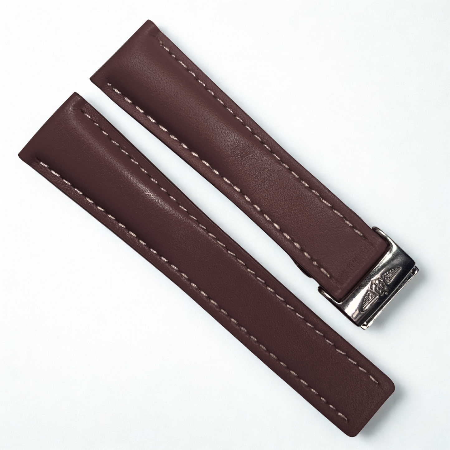 Breitling Leather Watch Band – Black, Brown & Orange | 22mm & 24mm