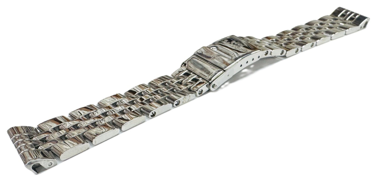 18mm Replacement S/S Watch Band for BREITLING Watches, Solid Straight-End Links