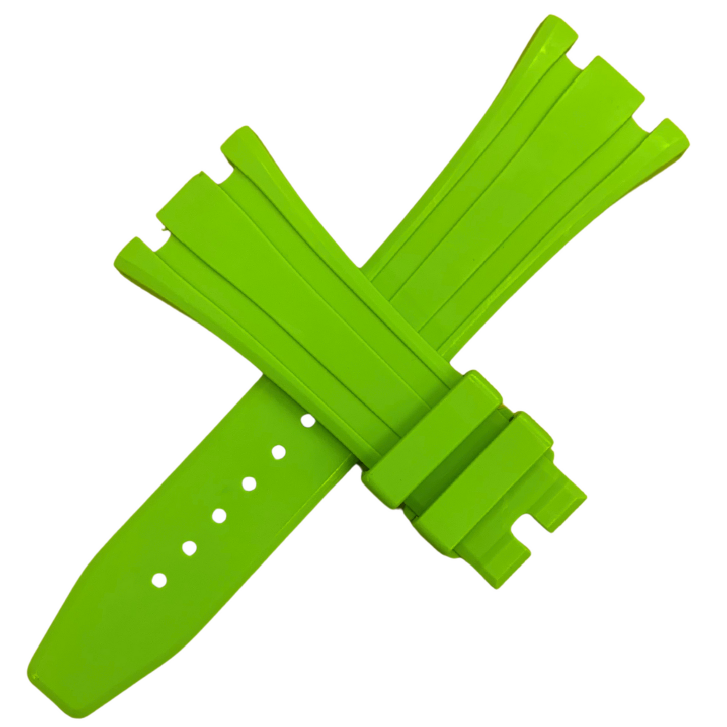 High-Quality Light Green Rubber Watch Band – 27mm for AP Watches | No Buckle