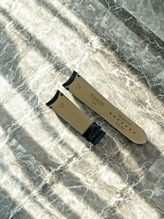 Tissot T610027446 Couturier Black Leather Watch Band Strap - 23mm - No Buckle