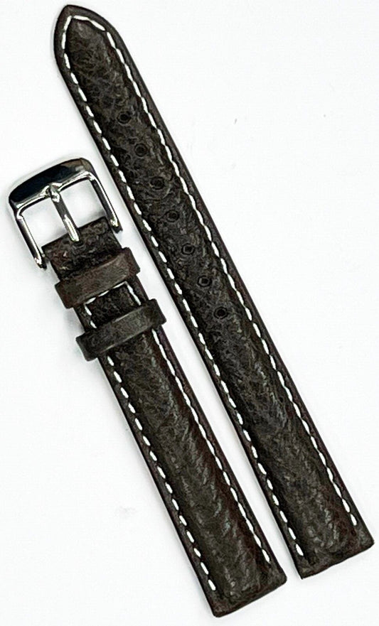 Genuine Leather Band Dark Brown,White Stitched (A1 Quality) 16mm-26MM