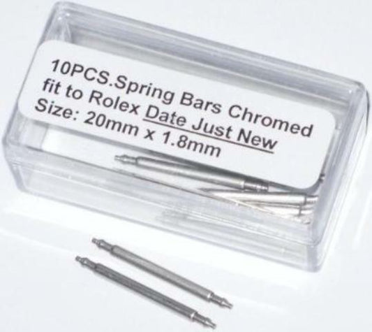 10 Spring Bars ROLEX Date just New Length 20mm, Thick 1.8mm Rolex Part - Universal Jewelers & Watch Tools Inc.