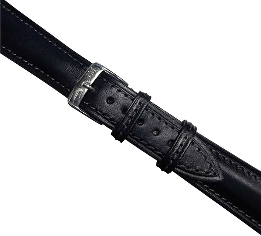 20mm Black color Genuine Leathe Watch Band