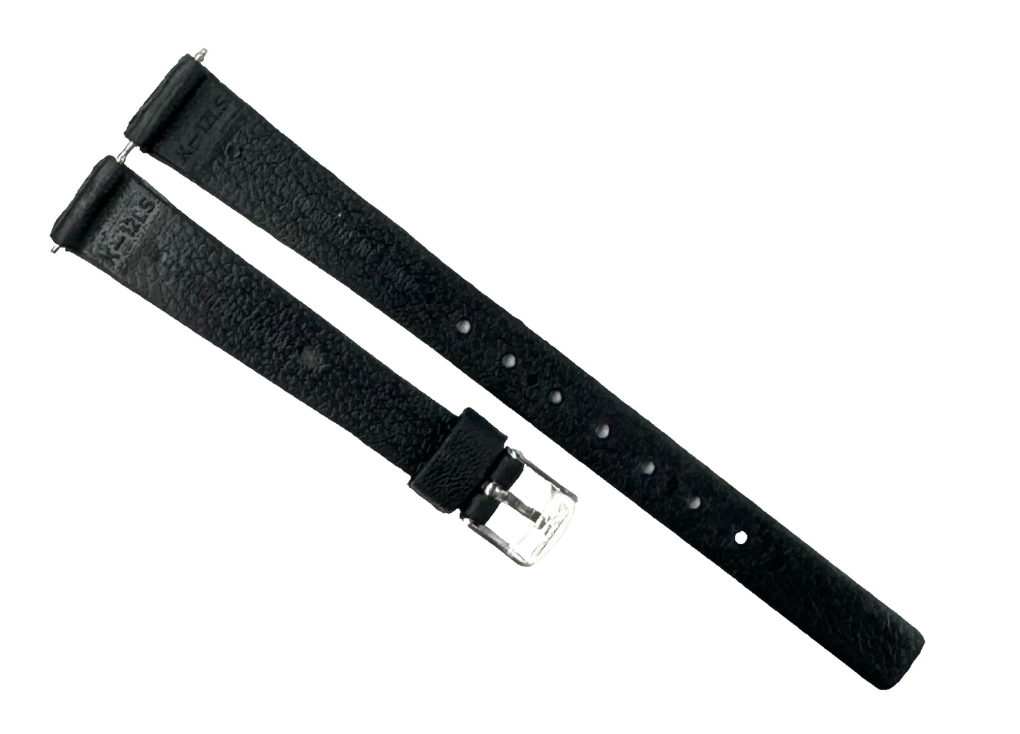 Slim Watch Band 12MM PVC Plain Black fits Casio, Timex and Other Watches