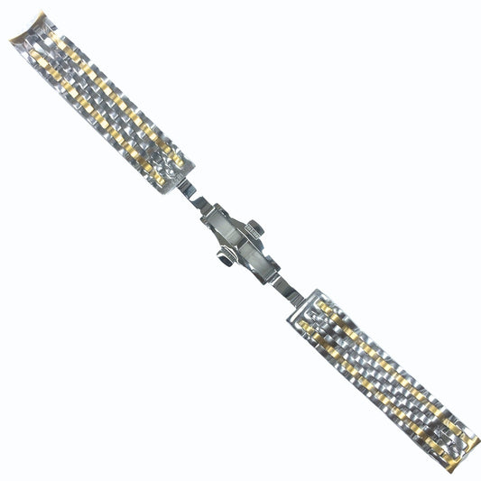 Two-Tone (Gold&Silver) Watch Band- 19mm -Compatible with TISSOT T038430A RTO-BC