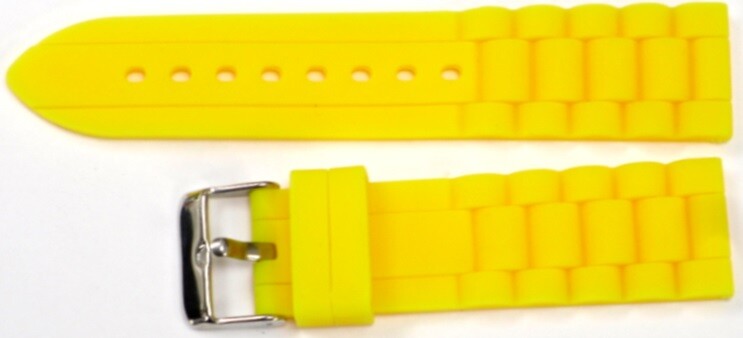Watch Band Silicone Yellow 24MM (Heavy)Sports and Women Big Watches