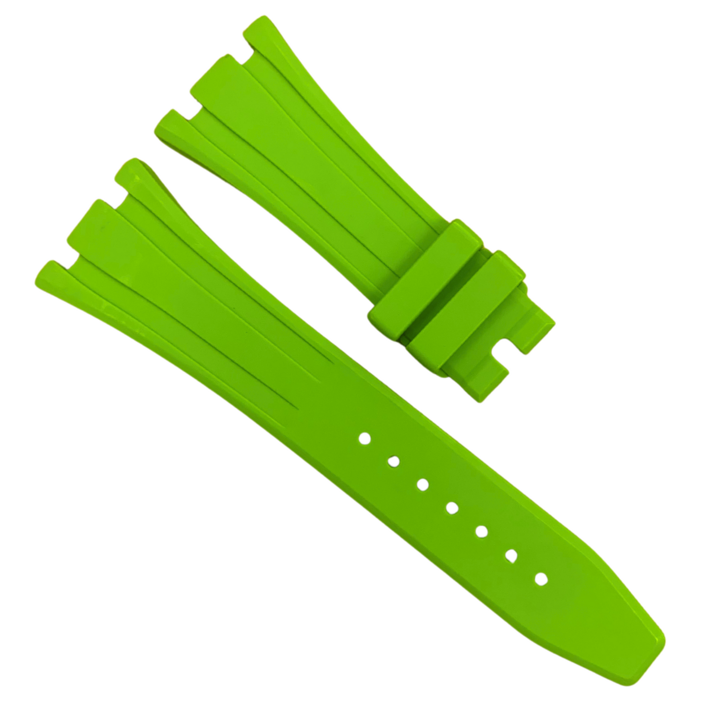 High-Quality Light Green Rubber Watch Band – 27mm for AP Watches | No Buckle