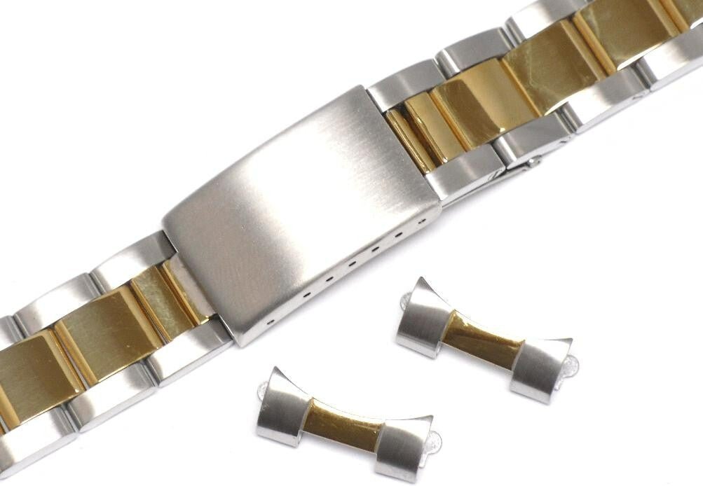 17MM OYSTER WATCH BAND FOR MIDSIZE 31MM ROLEX 78273,178241 2 - TONE TOP QUALITY - Universal Jewelers & Watch Tools Inc.
